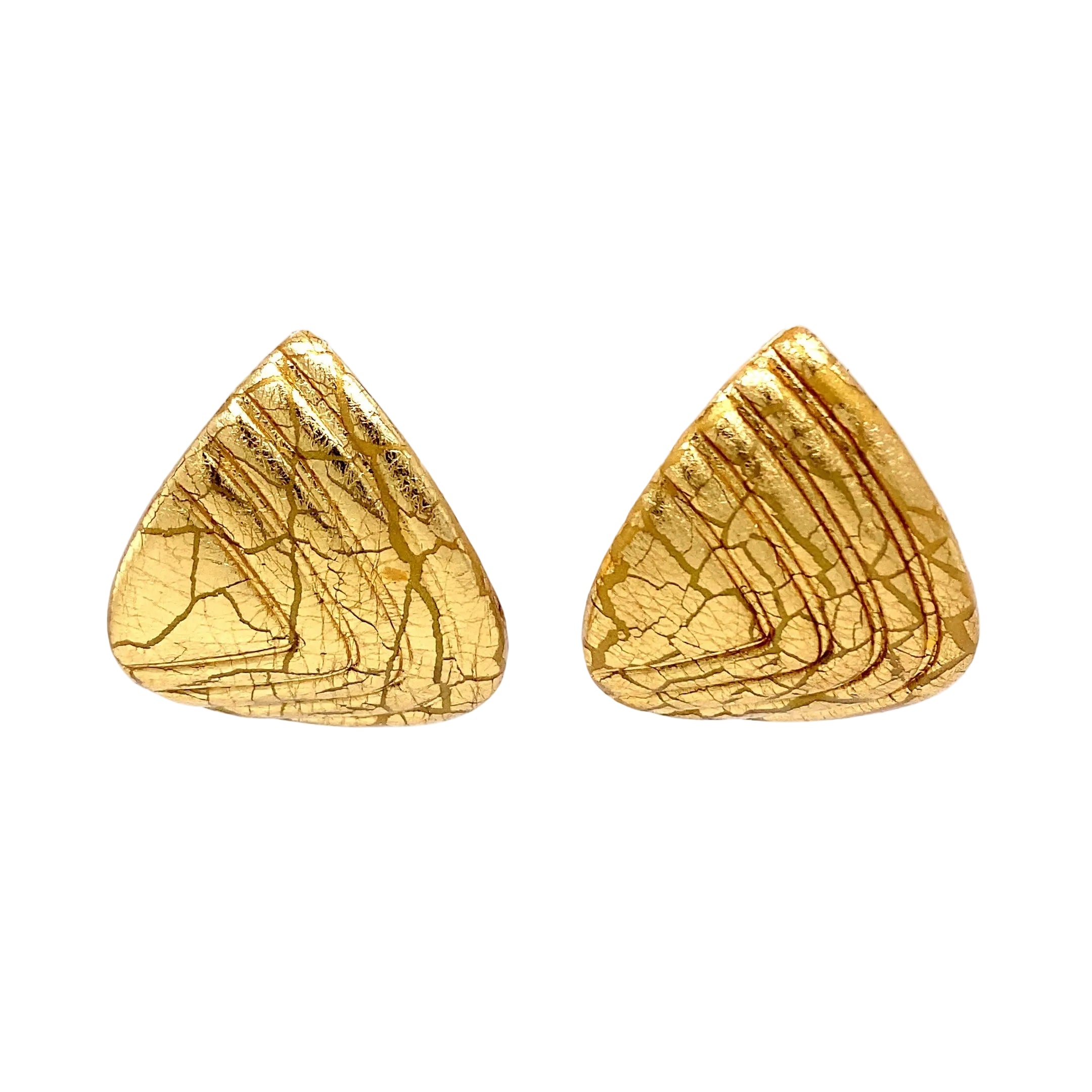 Clay stud post teardrop-shaped gold gold detail | MaevenInMe – Maeven in Me