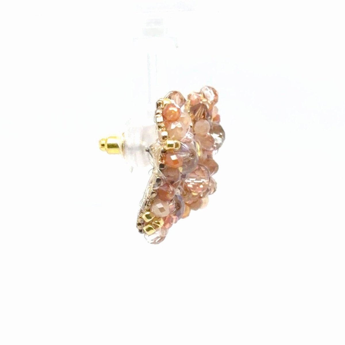 Peach Beaded Cluster Studs - Maeven in Me