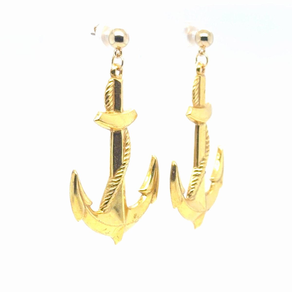 Anchor Gold Earrings Medium - Maeven in Me