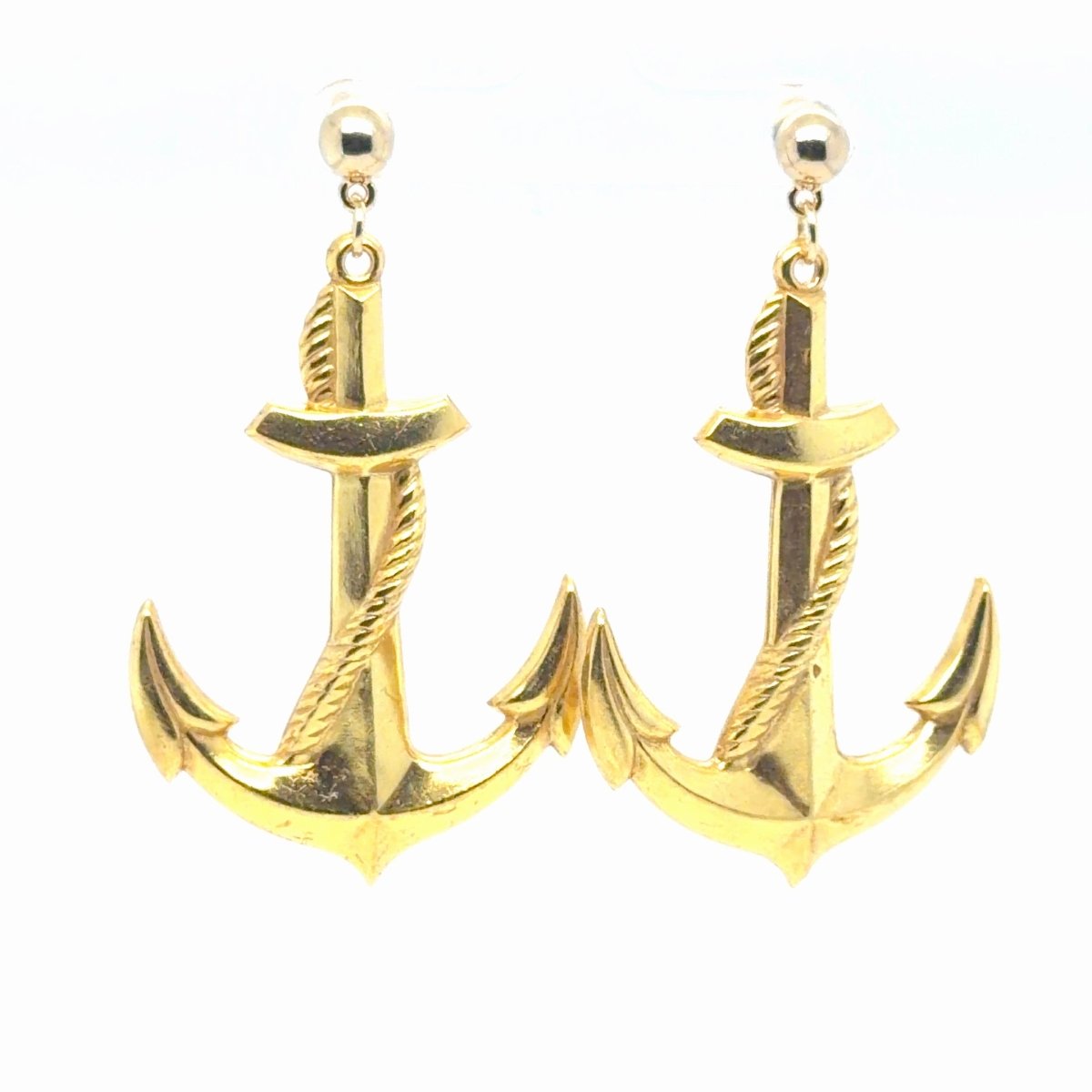 Anchor Gold Earrings Medium - Maeven in Me