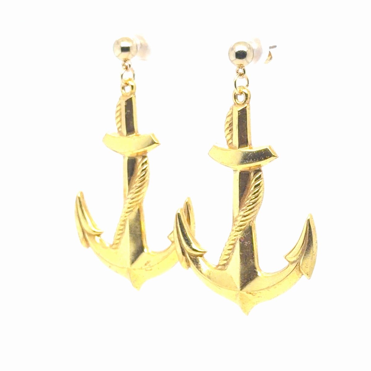 Anchor Gold Earrings Medium - Maeven in Me