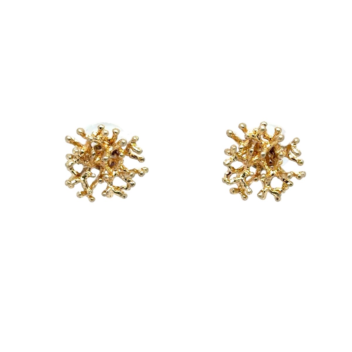 Gold Coral Branch Stud Earrings - Maeven in Me
