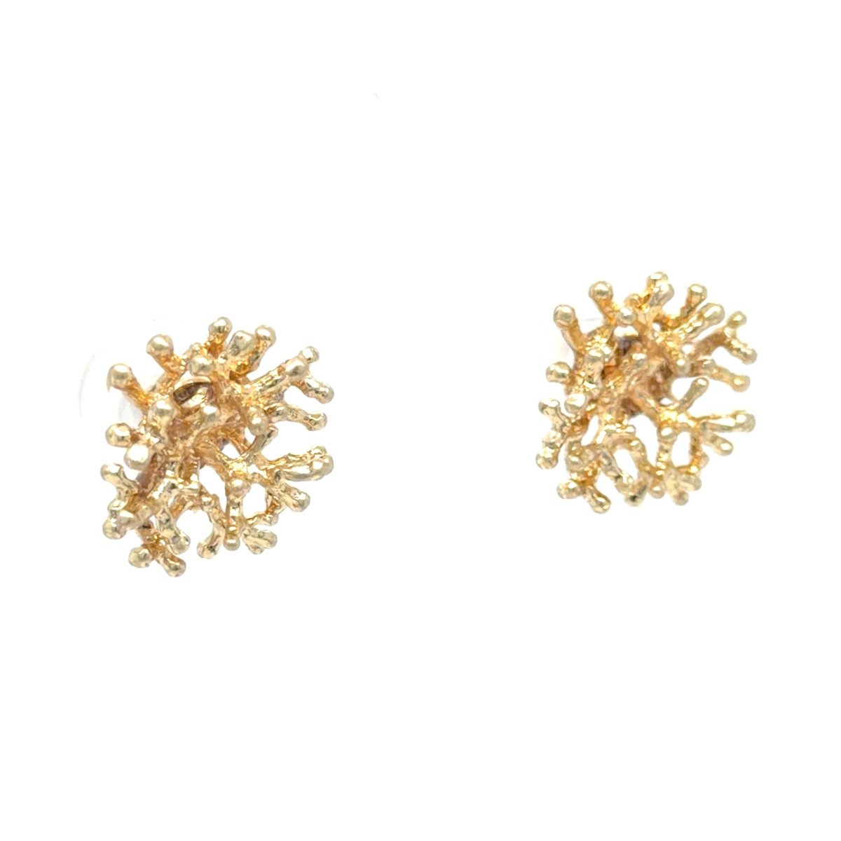 Gold Coral Branch Stud Earrings - Maeven in Me